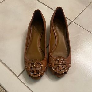 Tory Burch Open Toe Wedges